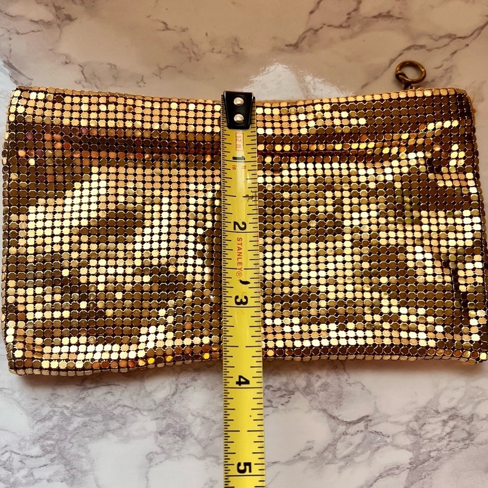 Vintage Duramesh Fifth Avenue Gold Mesh Mirror Ball Clutch Purse 1940s - Picture 3 of 8